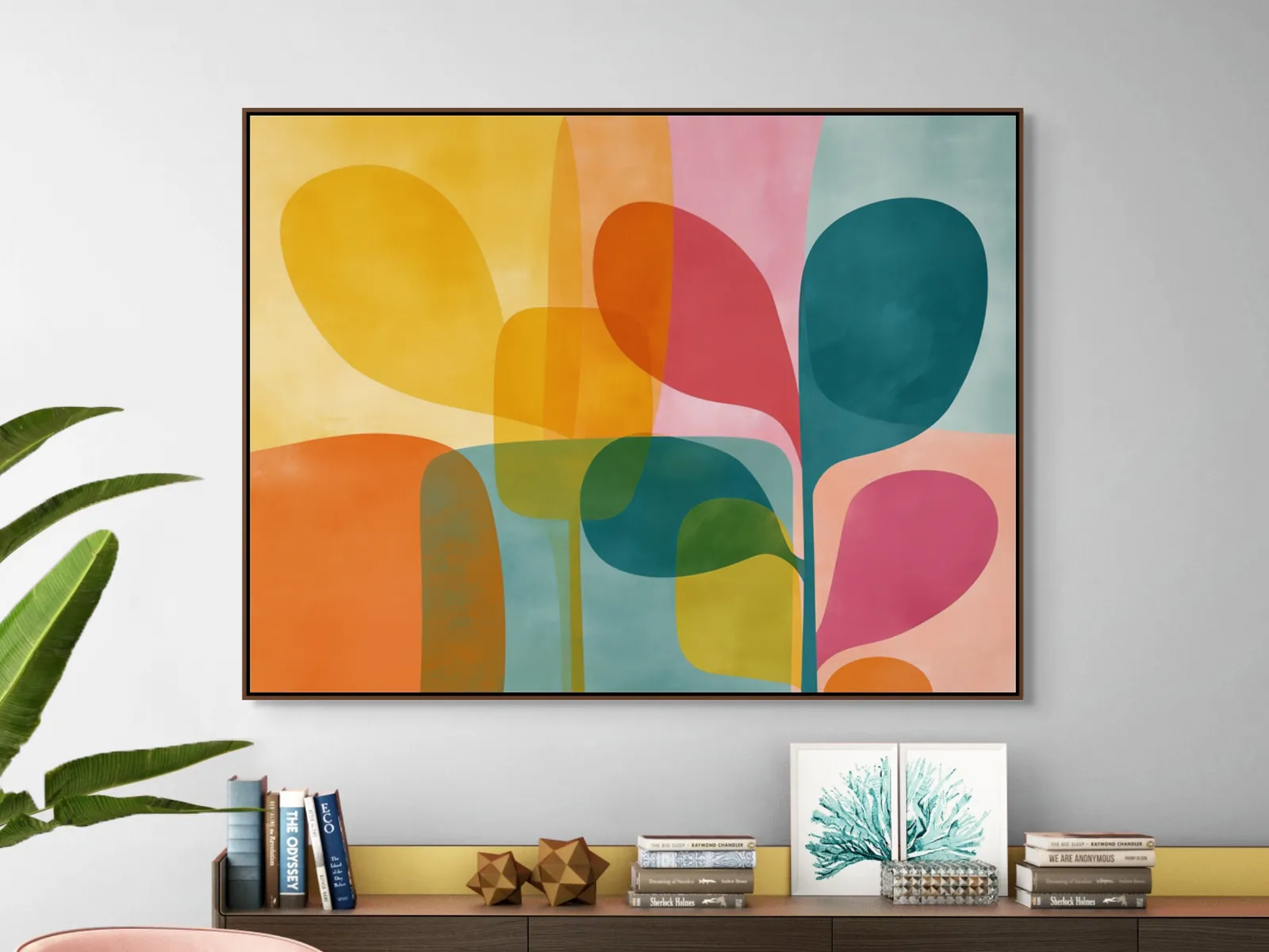 The same unit finished with hand-painted art, sale-ready
