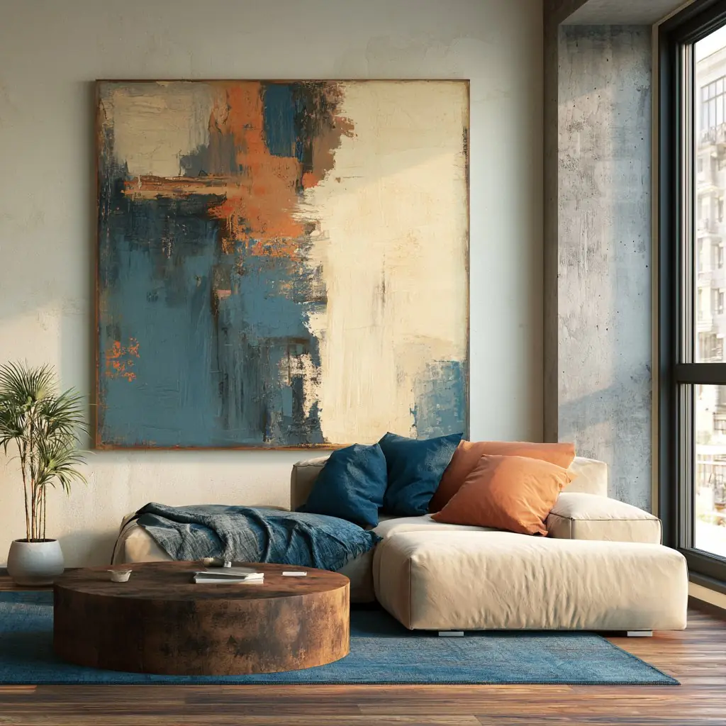 A staged, finished unit that reads as warm and move-in ready