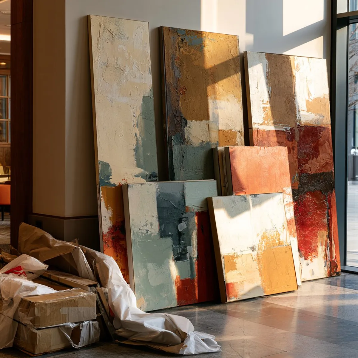 Studio floor producing artwork at volume