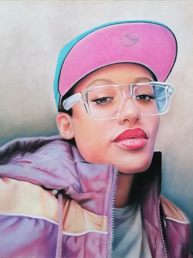Family portrait — hand-painted portrait 2