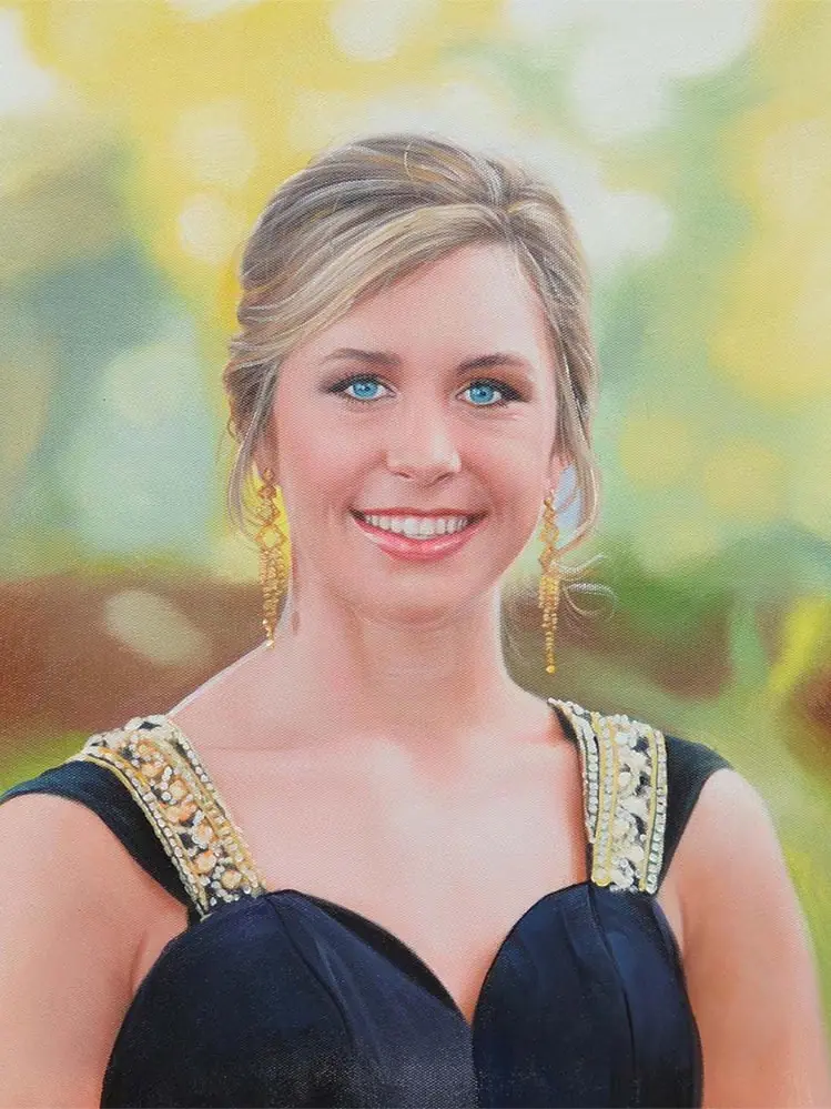 Family portrait — hand-painted portrait 8