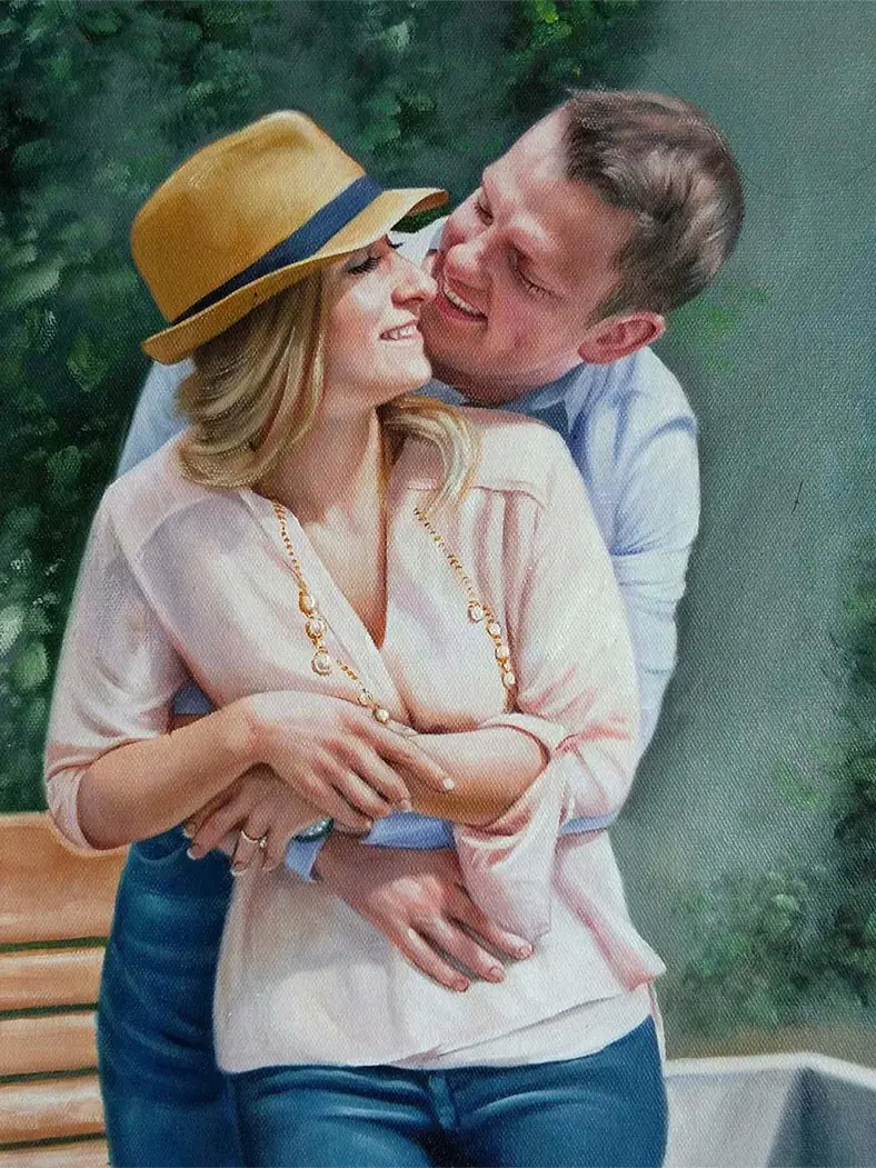 Family portrait — hand-painted portrait 9