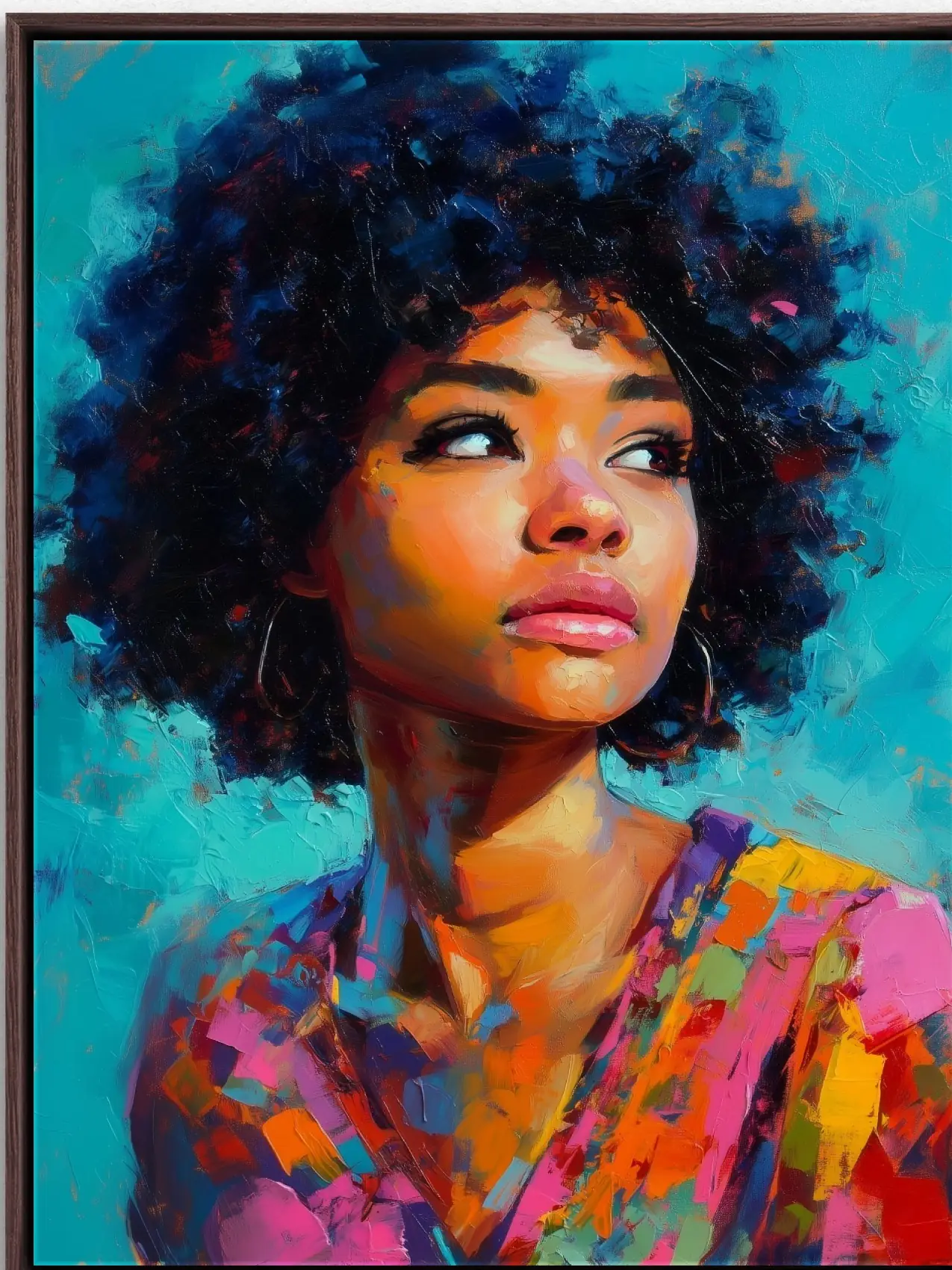 A hand-painted portrait produced from a client's photograph