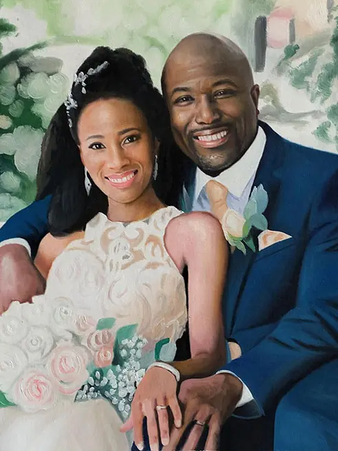 Wedding portrait — hand-painted portrait 2