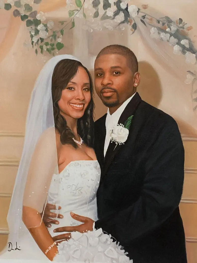 Wedding portrait — hand-painted portrait 3