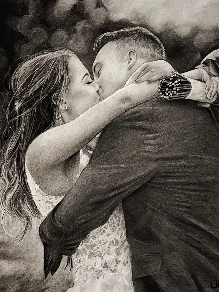 Wedding portrait — hand-painted portrait 4