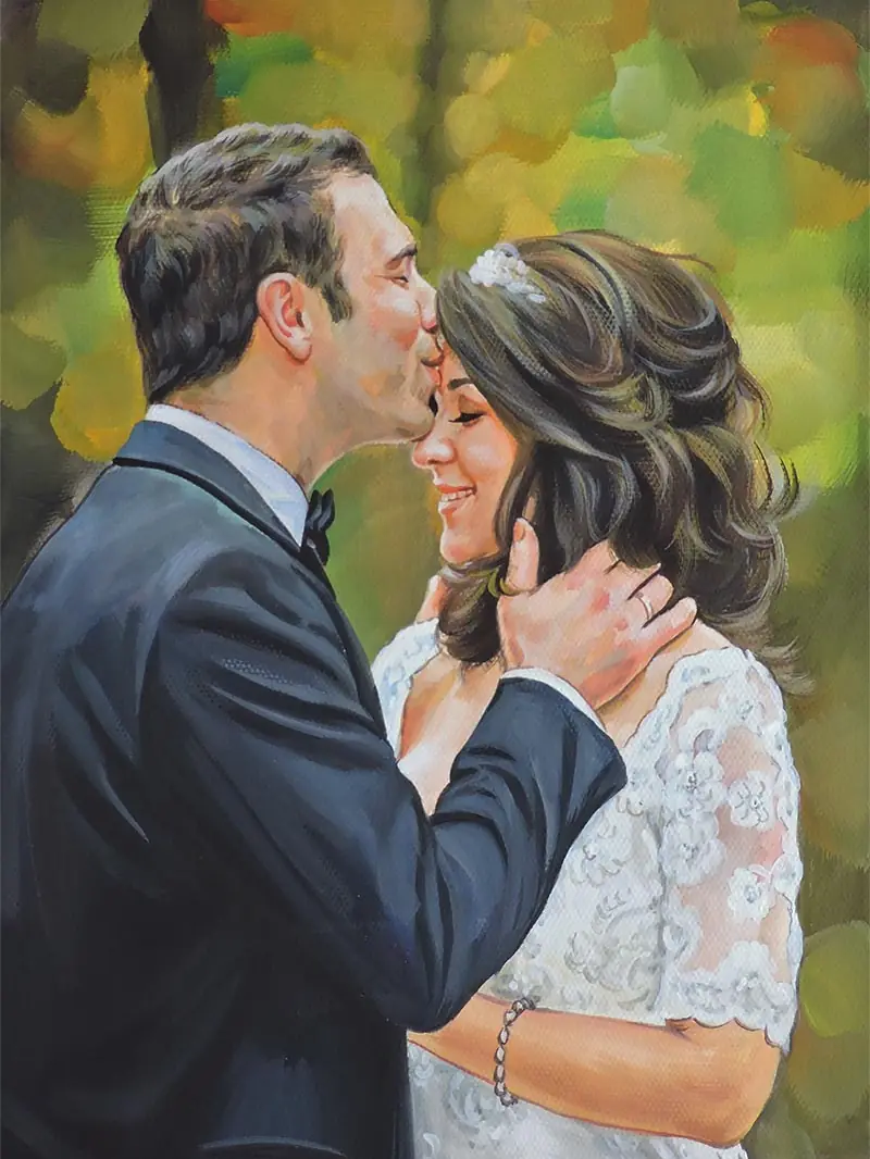 Wedding portrait — hand-painted portrait 6