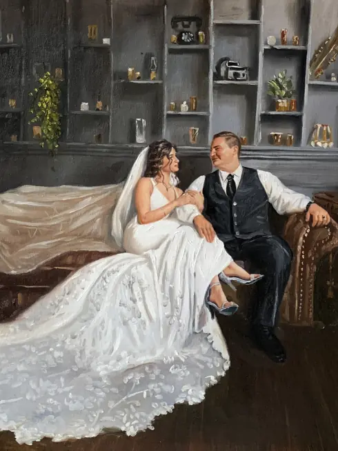 Wedding portrait — hand-painted portrait 10