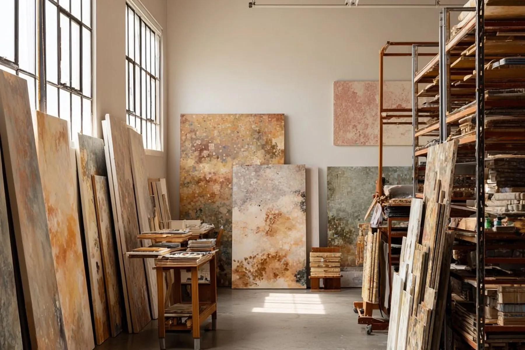 A working studio floor