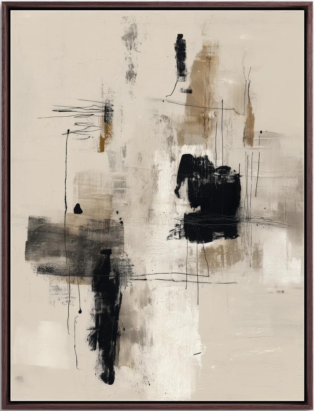Hand-painted abstract artwork