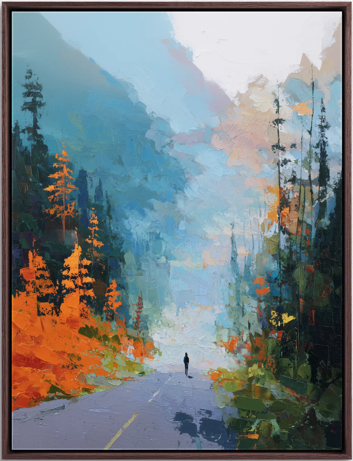 Hand-painted landscape artwork